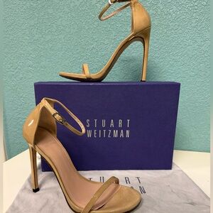 Stuart Weitzman Patent Leather Heels Nudist Collection Size 7.5